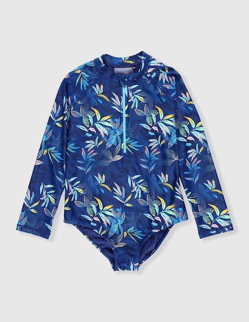 Wetsuit Weekend estampado floral para niña