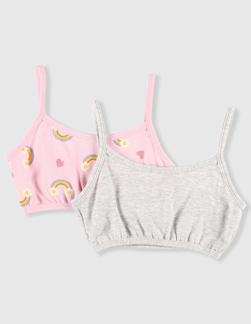 Set corpiño de algodón para niña 1