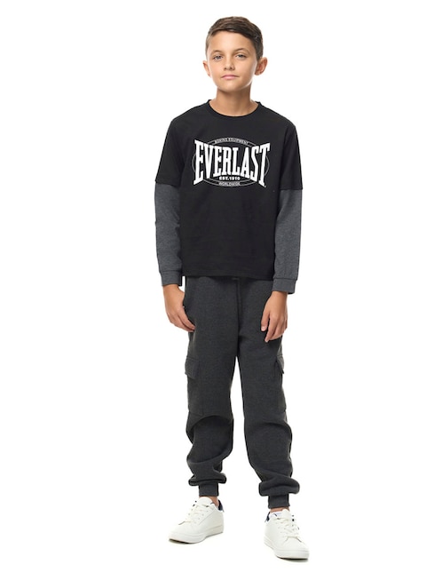 SUDADERA EVERLAST, 10, NEGRO S55016