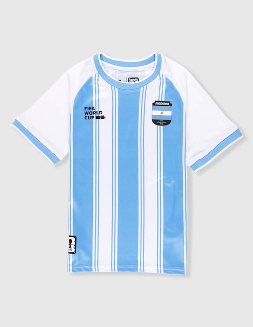 Jersey de Selección de Fútbol de Argentina manga corta Fifa para niño
