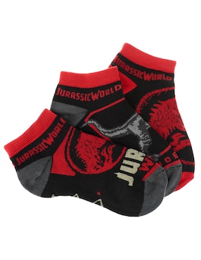 Set Calcetín Antiderrapante Jurassic World Unisex 3 Pares