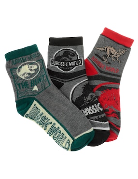 Set Calcetín Logo Jurassic World Unisex 3 Pares