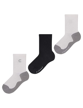 Set de calceta Charly de algodón para niño 3 pares