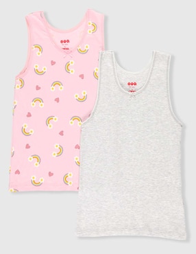 Set camiseta cuello redondo Baby Creysi para niña