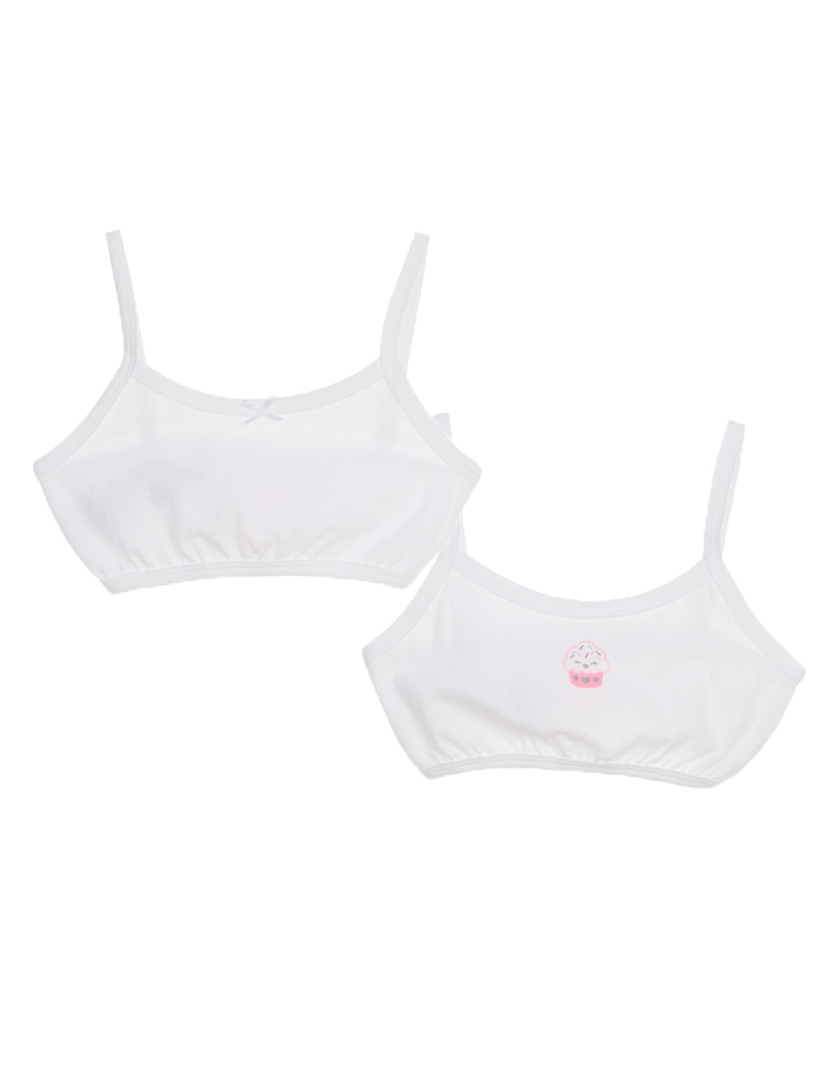 Set corpiño de algodón para niña Set corpiño de algodón para niña