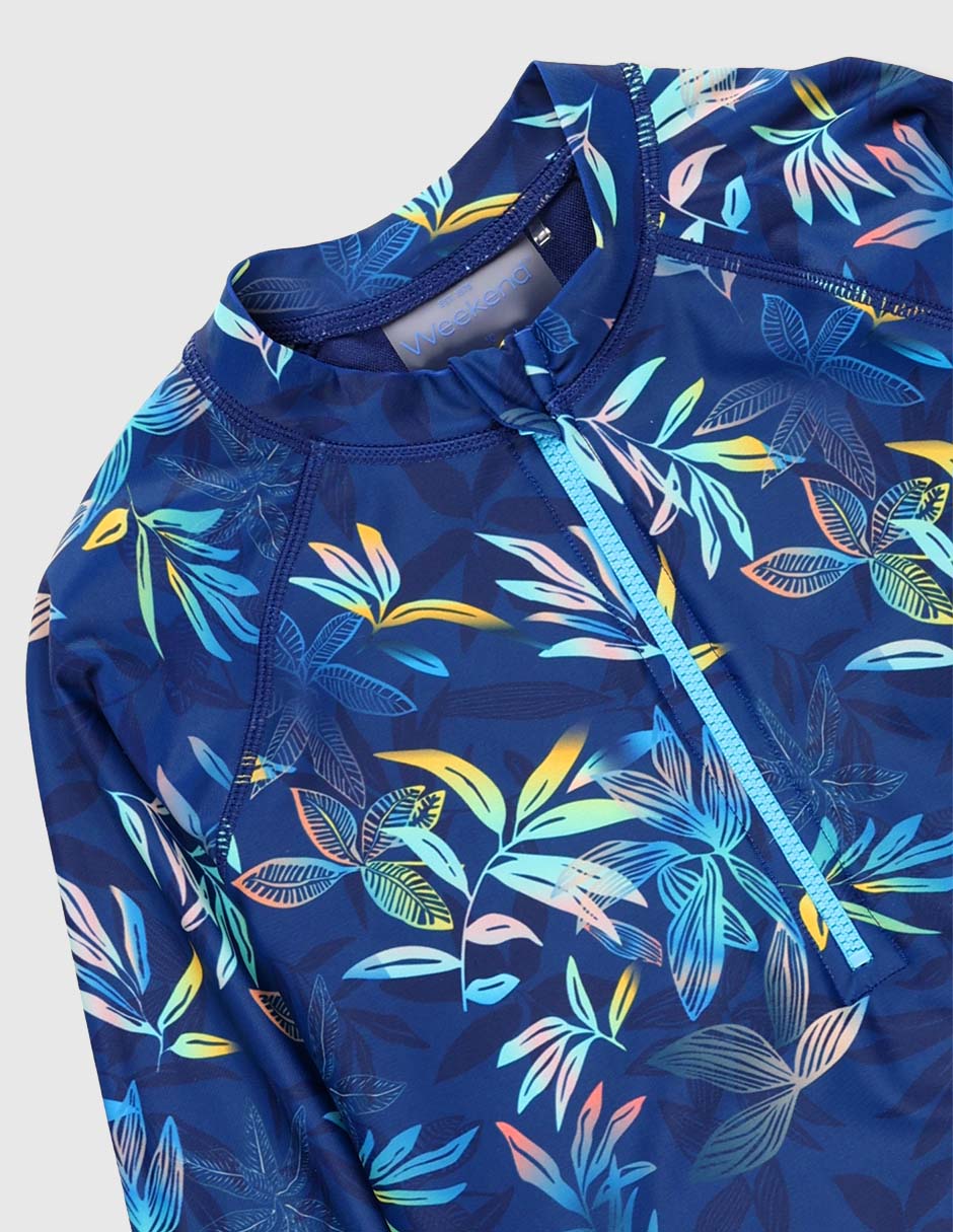 Wetsuit estampado floral para niña 3