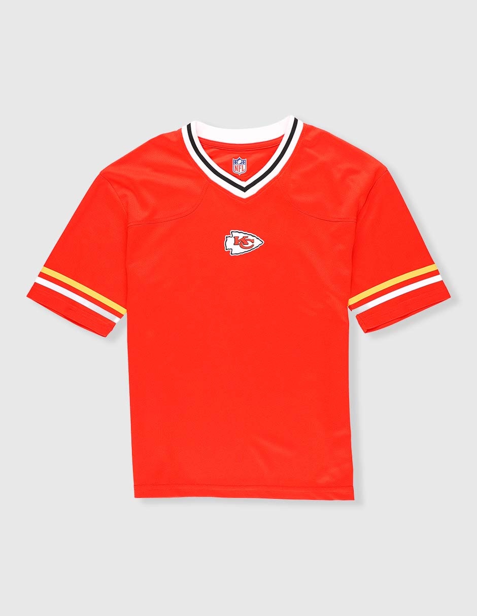 Jersey de Kansas City Chiefs local de Patrick Mahomes manga corta fan para niño Jersey de Kansas City Chiefs local de Patrick Mahomes manga corta fan para niño