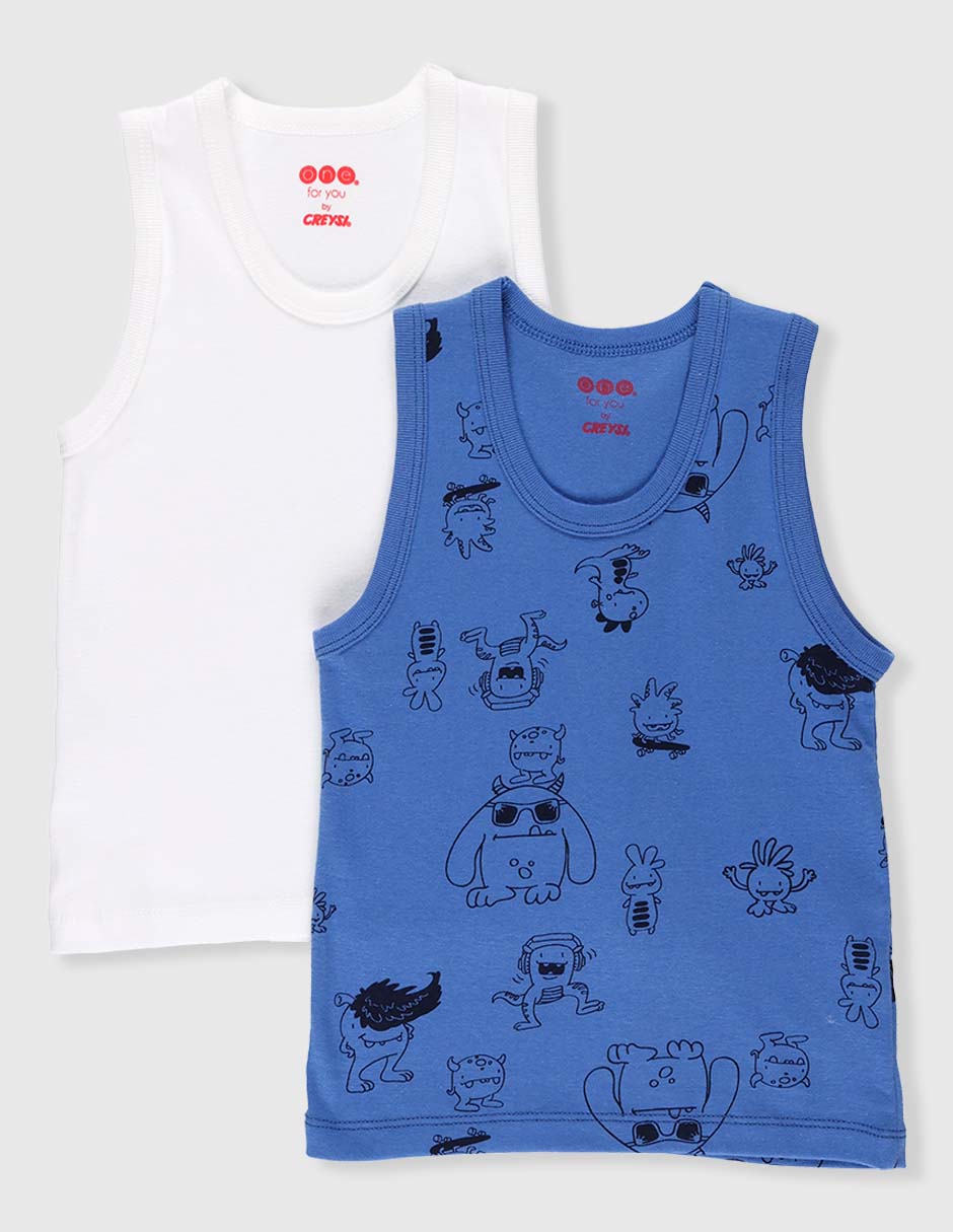 Set camiseta cuello redondo para niño Set camiseta cuello redondo para niño
