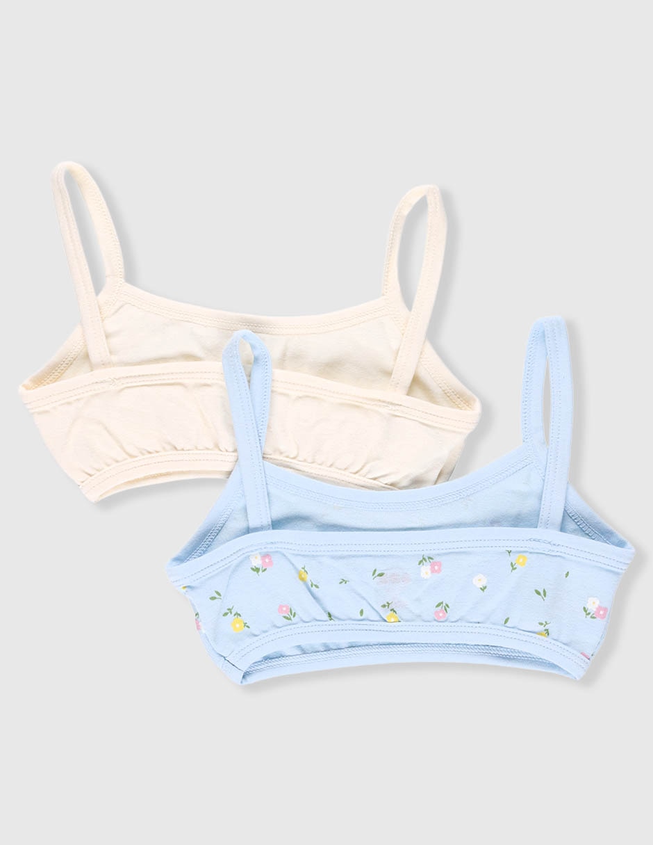 Set corpiño de algodón para niña 2