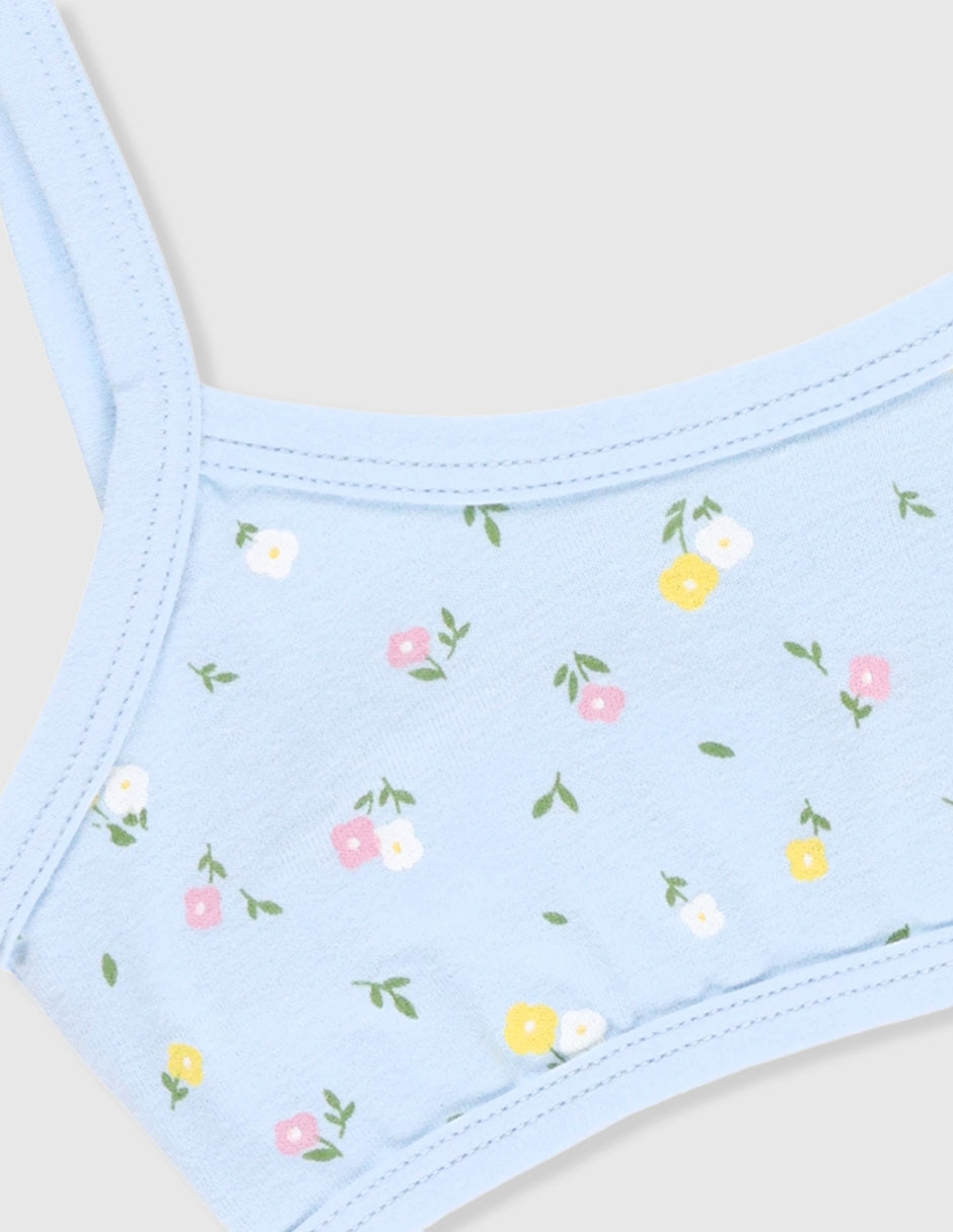 Set corpiño de algodón para niña 4